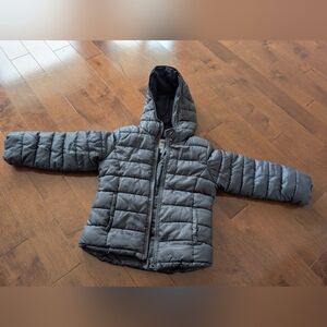 Old Navy Kids Charcoal Puffer Jacket XS 5